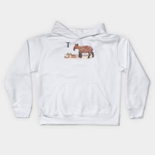 T is for Tapir Kids Hoodie